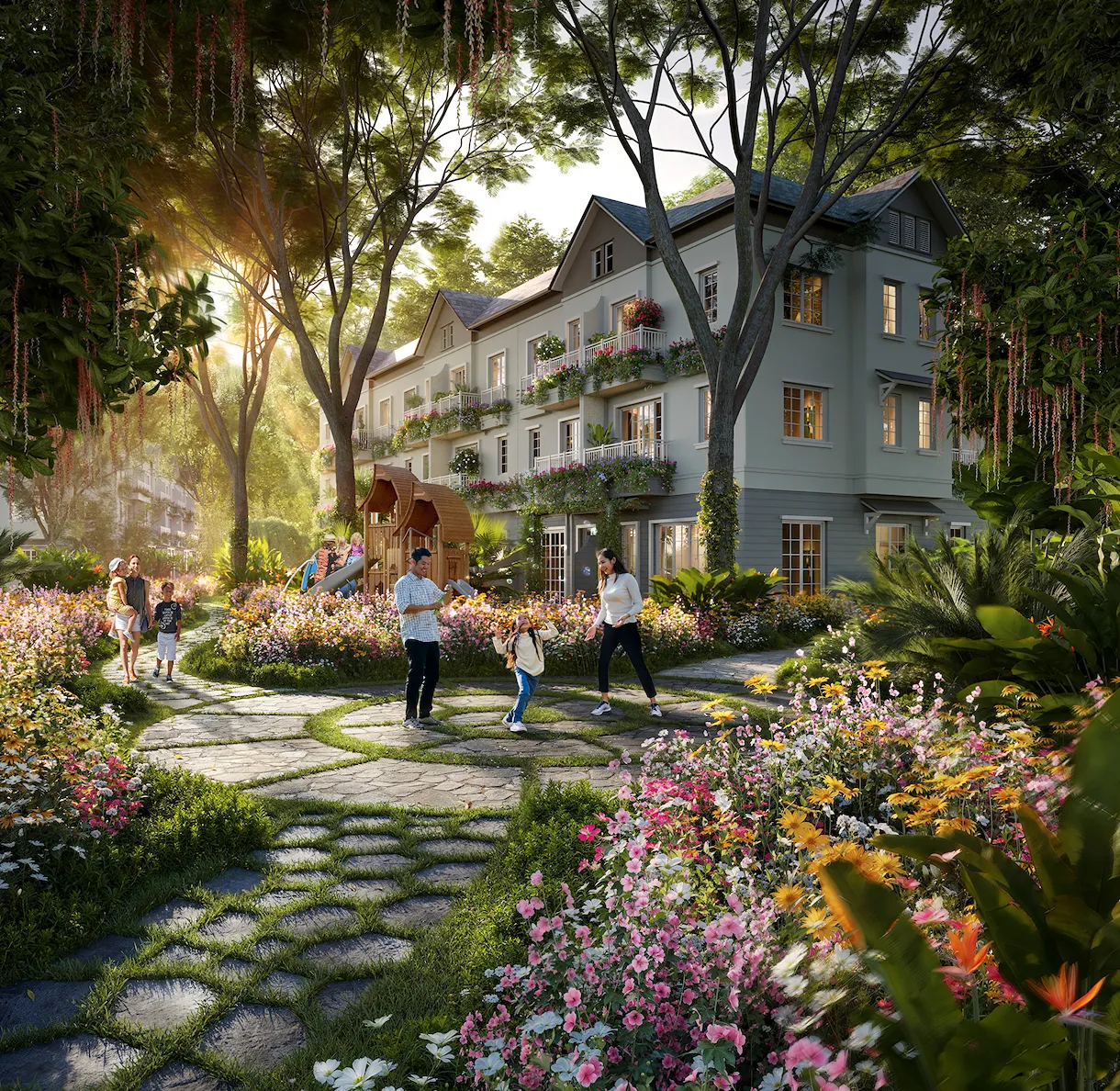 Townhouse Mùa Hạ Tại Phân Khu Home Retreat – Vị Trí Yên Tĩnh, Không Gian Sống Thoáng Đãng. Mua bán nhà phố tại Eco Retreat - Phân khu Home Retreat, Bến Lức, Tây Ninh được đăng bởi Eco Retreat.Hình 11