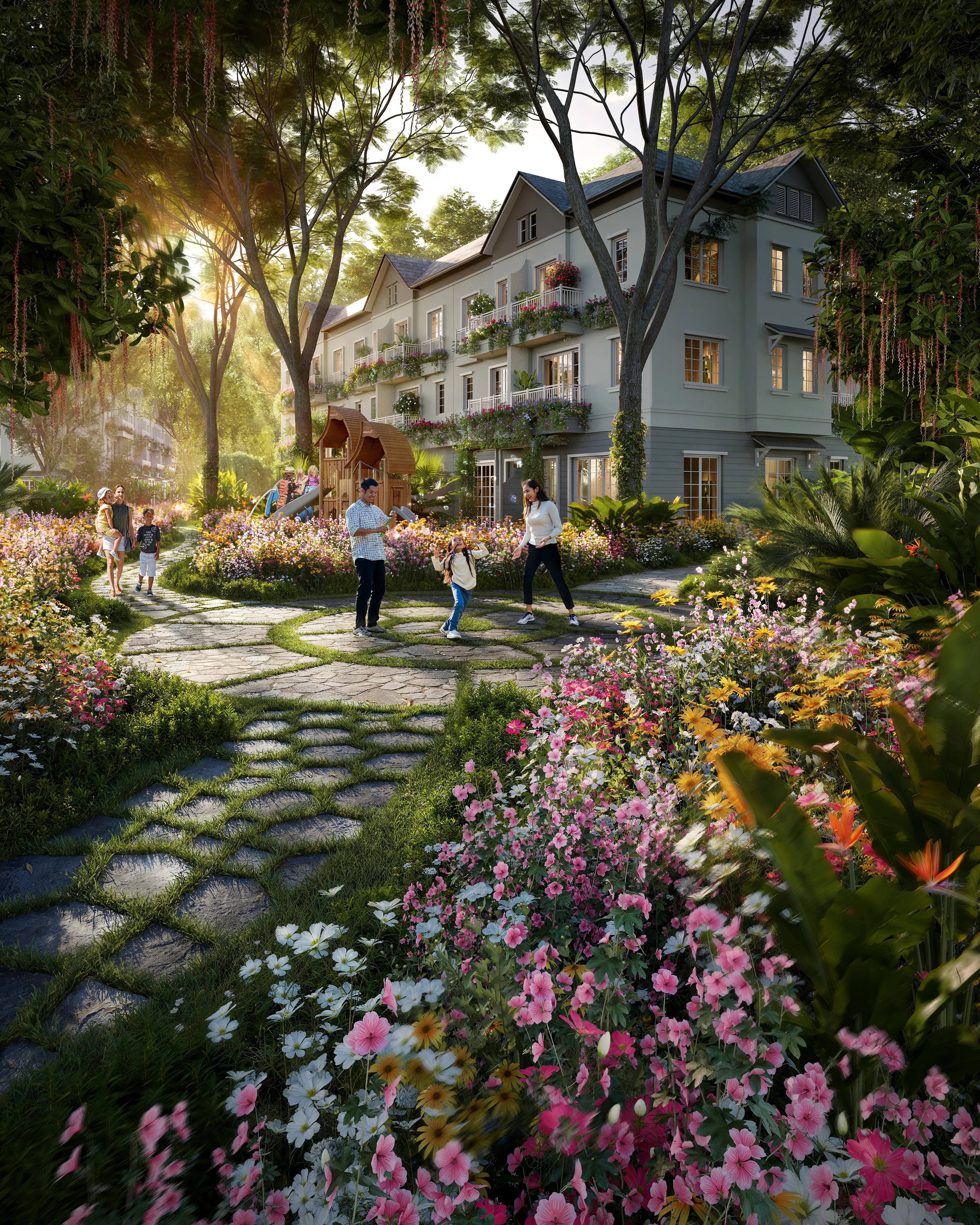 Townhouse Mùa Hạ Tại Phân Khu Home Retreat – Vị Trí Yên Tĩnh, Không Gian Sống Thoáng Đãng. Mua bán nhà phố tại Eco Retreat - Phân khu Home Retreat, Bến Lức, Tây Ninh được đăng bởi Eco Retreat.Hình 7