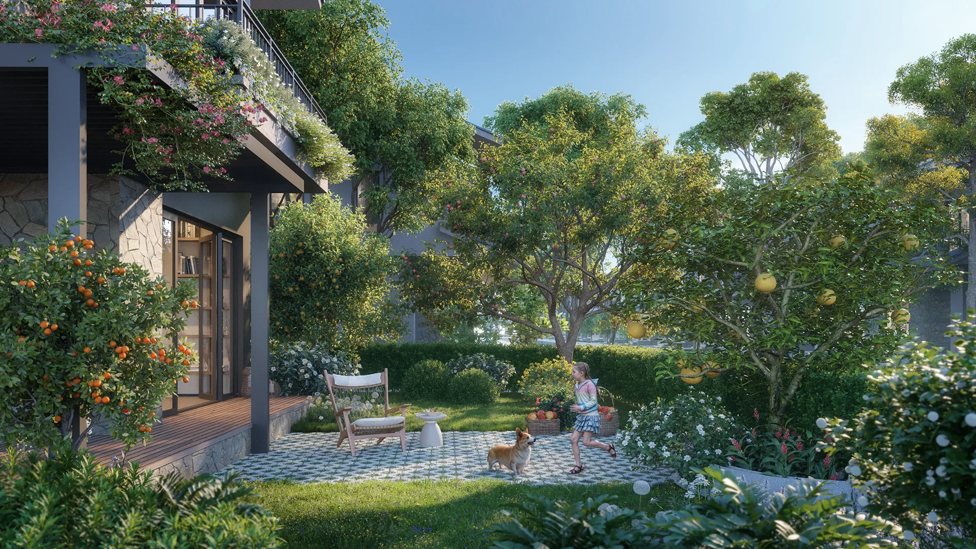 Biệt Thự Park Villa Màu Thu Nằm Trong Dự Án Eco Retreat Thiết Kế Kết Nối Trực Tiếp Với Sân Vườn. Mua bán biệt thự tại Eco Retreat - Phân khu Home Retreat, Bến Lức, Tây Ninh được đăng bởi Eco Retreat.Hình 6