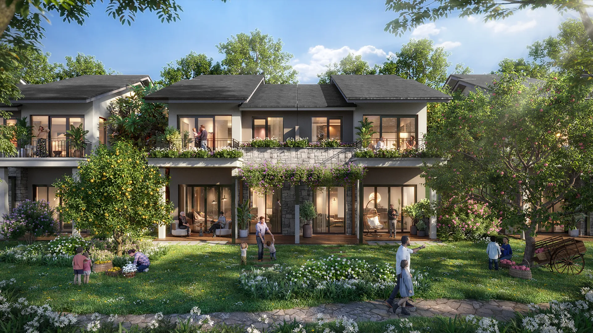 Biệt Thự Park Villa Màu Thu Nằm Trong Dự Án Eco Retreat Thiết Kế Kết Nối Trực Tiếp Với Sân Vườn. Mua bán biệt thự tại Eco Retreat - Phân khu Home Retreat, Bến Lức, Tây Ninh được đăng bởi Eco Retreat.Hình 8