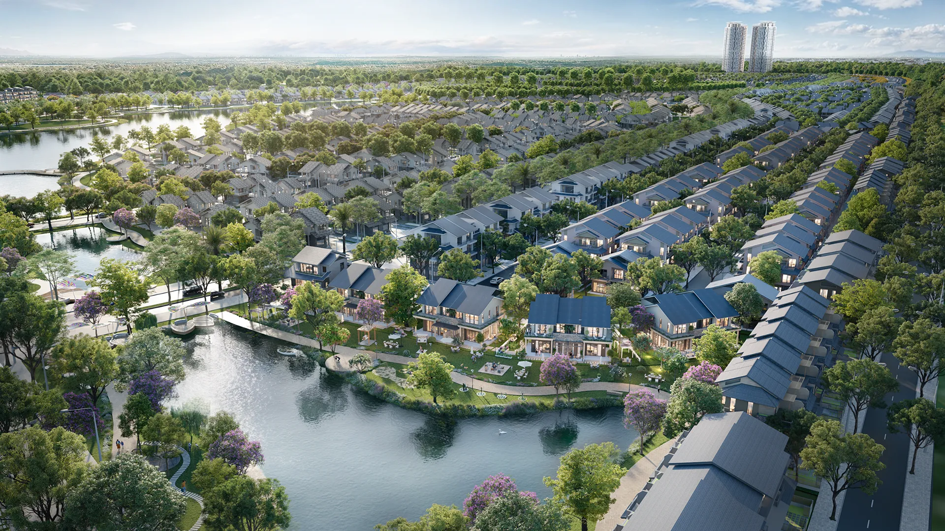 Biệt Thự Park Villa Màu Thu Nằm Trong Dự Án Eco Retreat Thiết Kế Kết Nối Trực Tiếp Với Sân Vườn. Mua bán biệt thự tại Eco Retreat - Phân khu Home Retreat, Bến Lức, Tây Ninh được đăng bởi Eco Retreat.Hình 1