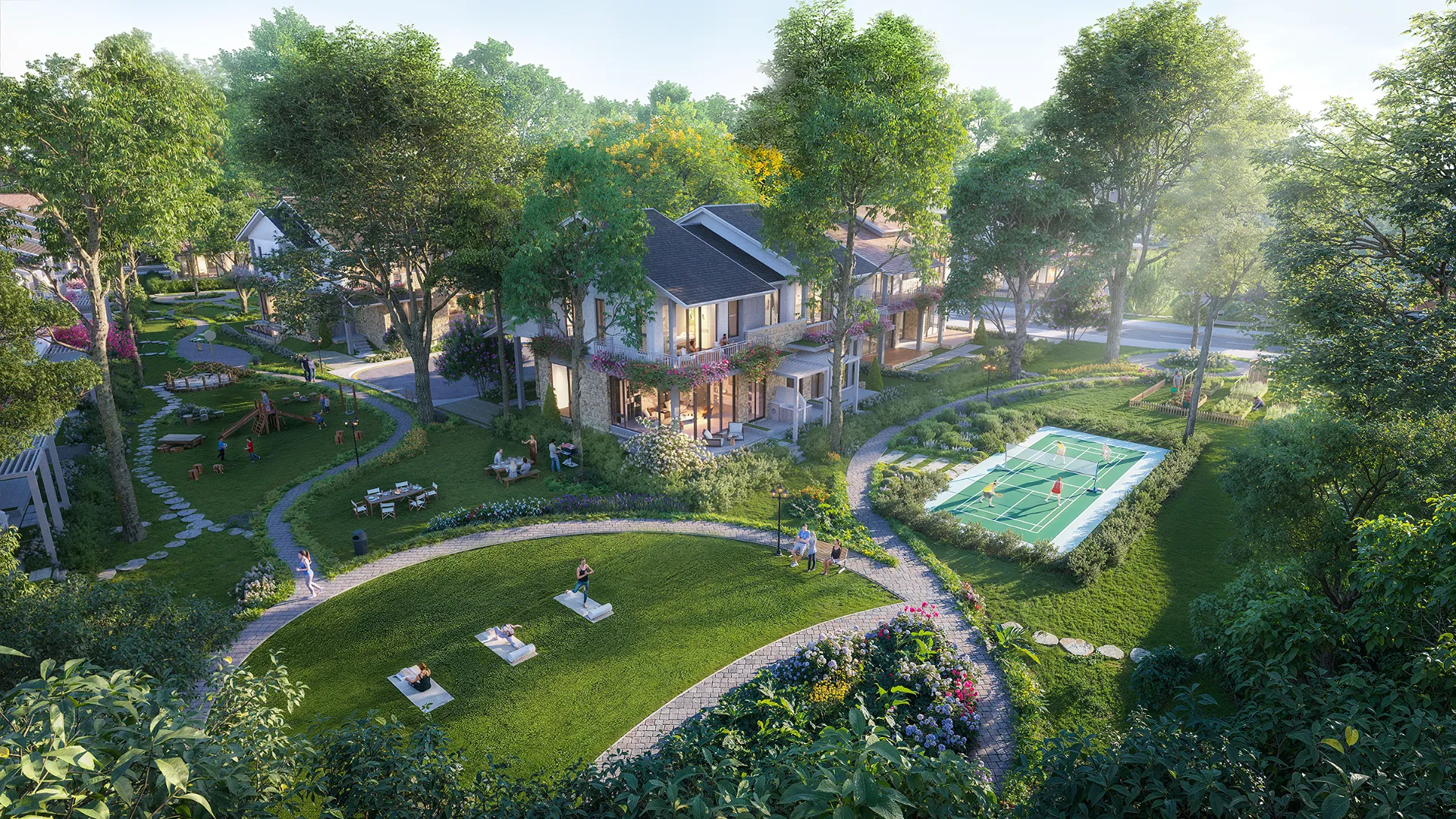 Căn Biệt Thự Park Villa Phân Khu Rừng Mai Tiếp Giáp Đại Lộ Công Viên Và Đại Lộ Vịnh Đảo. Mua bán biệt thự tại Eco Retreat - Phân khu Rừng Mai, Bến Lức, Tây Ninh được đăng bởi Eco Retreat.Hình 9