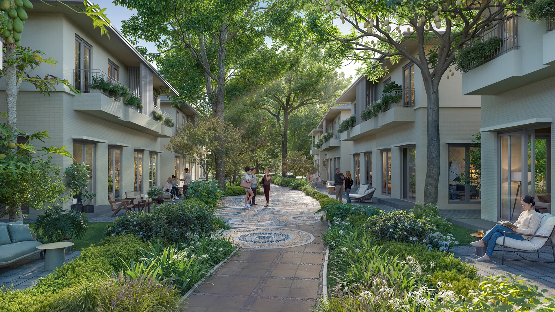 Căn Shophouse Eco Retreat Phân Khu Mùa Lễ Hội View Đối Diện Hồ Thiên Nga. Mua bán shophouse, nhà phố thương mại tại Eco Retreat - Phân khu Rừng Mai, Bến Lức, Tây Ninh được đăng bởi Eco Retreat.Hình 2