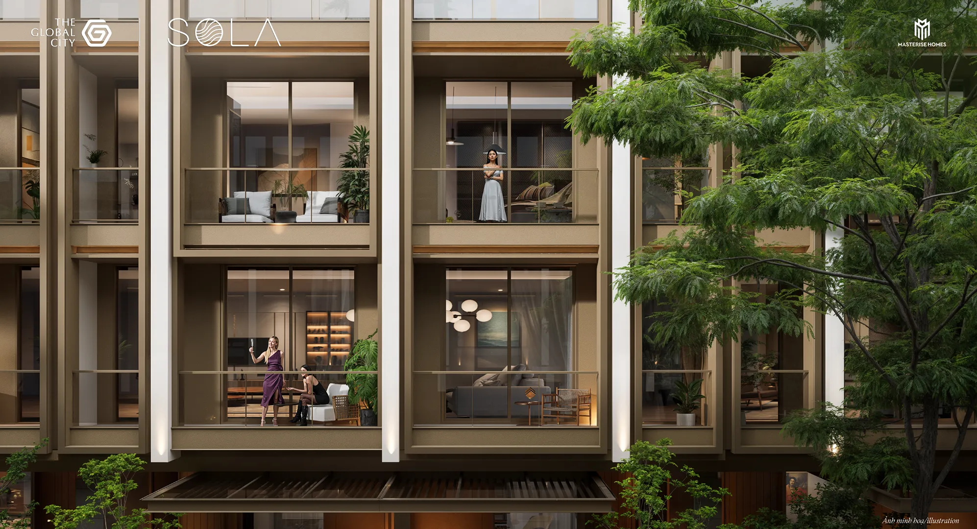 Căn nhà phố liên kế tại Sola Đảo Ánh Dương thiết kế mở với tầm nhìn thoáng đãng. Mua bán căn hộ tại An Phú, Hồ Chí Minh được đăng bởi M2 Realty.Hình 7