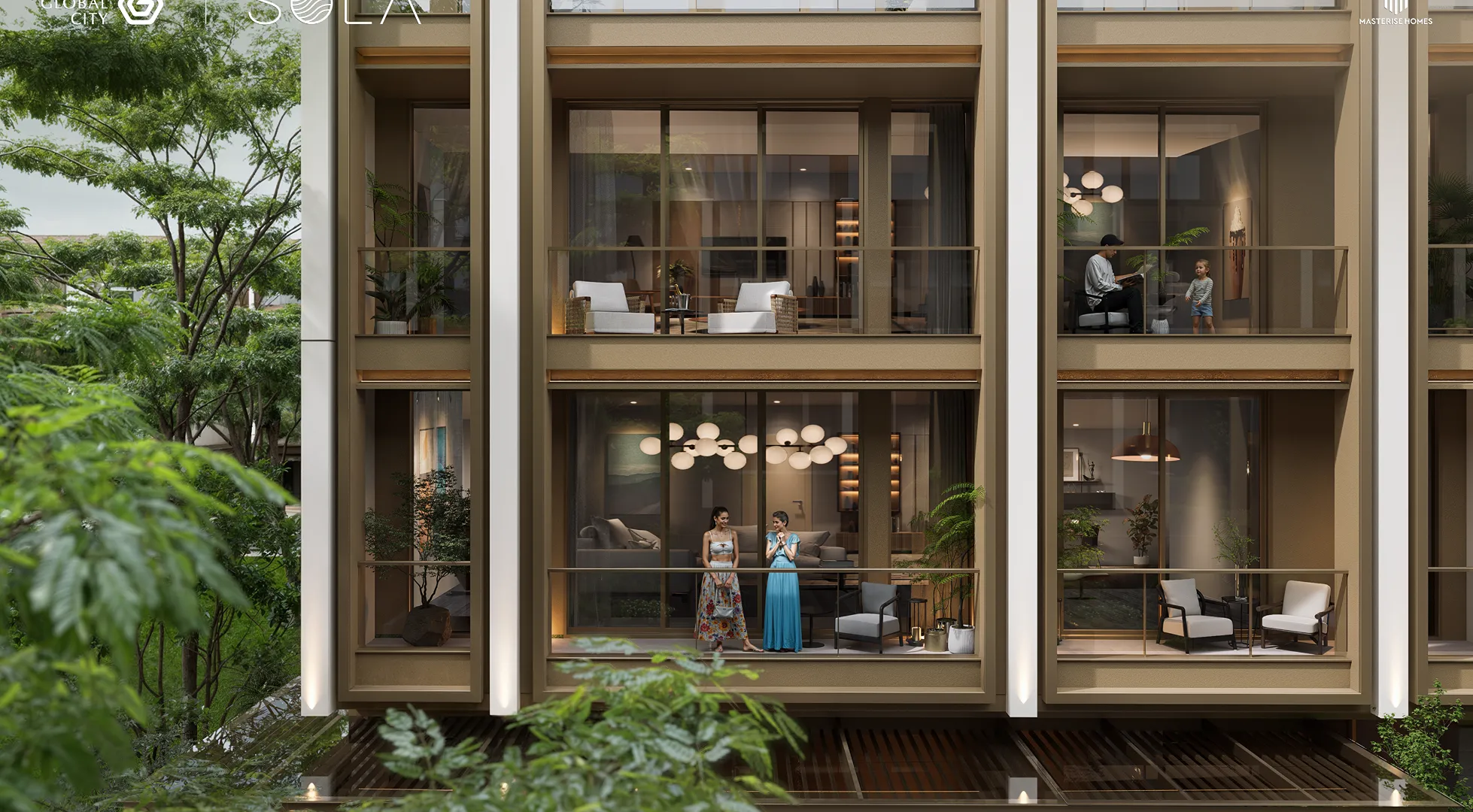 Căn nhà phố liên kế tại Sola Đảo Ánh Dương thiết kế mở với tầm nhìn thoáng đãng. Mua bán căn hộ tại An Phú, Hồ Chí Minh được đăng bởi M2 Realty.Hình 3