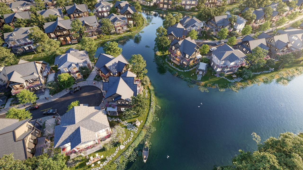 Biệt thự song lập Đảo - 190m2 - TT chuẩn - view sông 25m - Giá 20,1 tỷ. Mua bán biệt thự tại Eco Retreat Long An, Đường Nguyễn Hữu Trí, Xã Thanh Phú, Huyện Bến Lức, Long An được đăng bởi Tấn Sang.Hình 2