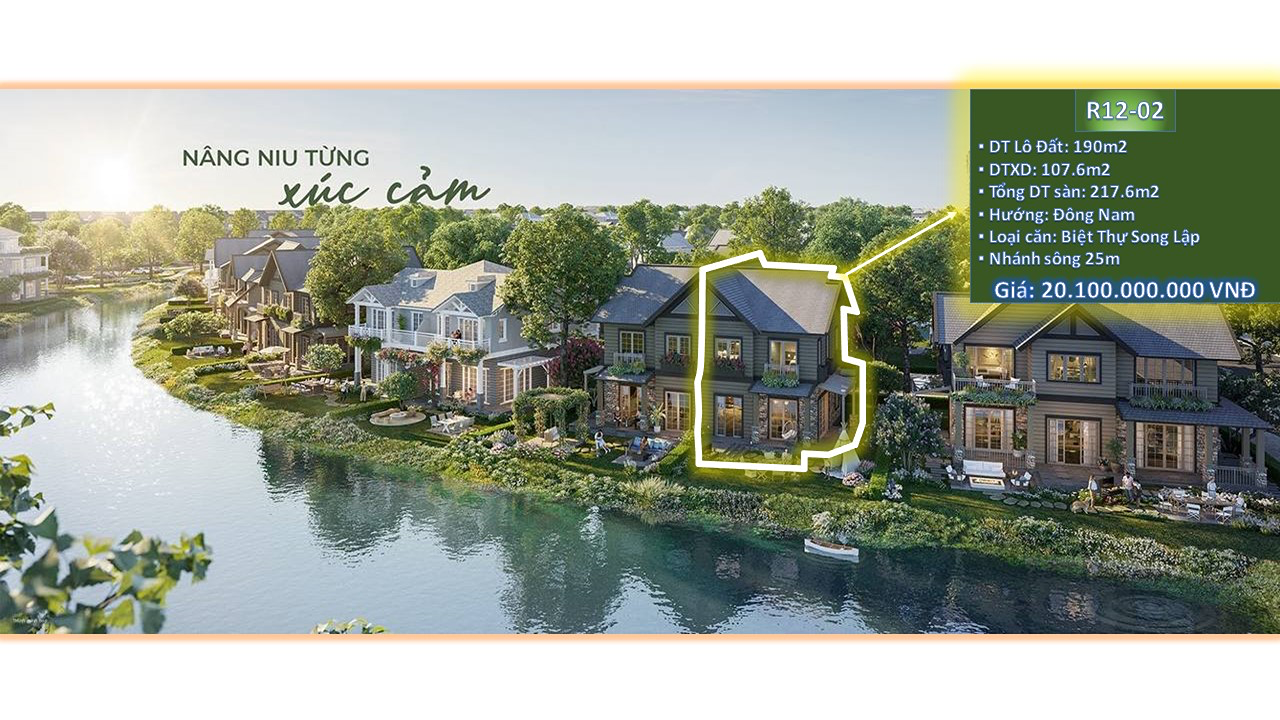 Biệt thự song lập Đảo - 190m2 - TT chuẩn - view sông 25m - Giá 20,1 tỷ. Mua bán biệt thự tại Eco Retreat Long An, Đường Nguyễn Hữu Trí, Xã Thanh Phú, Huyện Bến Lức, Long An được đăng bởi Tấn Sang.Hình 4