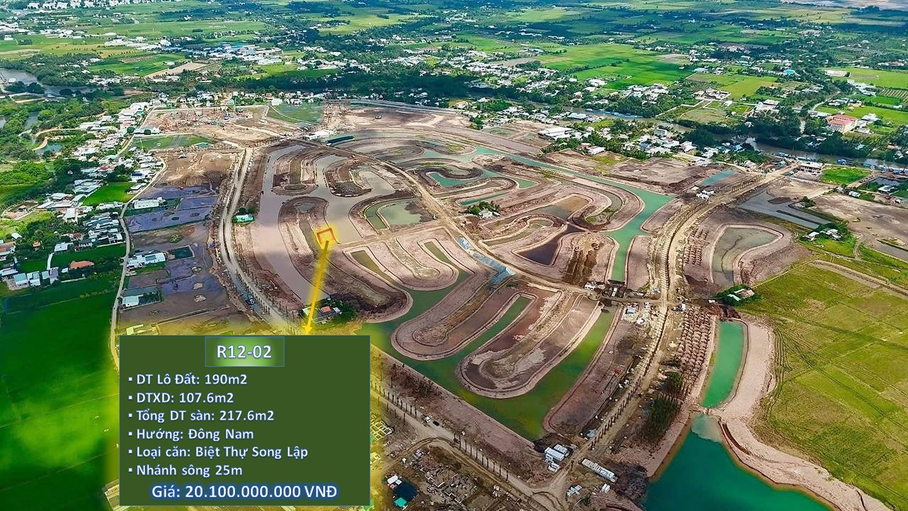 Biệt thự song lập Đảo - 190m2 - TT chuẩn - view sông 25m - Giá 20,1 tỷ. Mua bán biệt thự tại Eco Retreat Long An, Đường Nguyễn Hữu Trí, Xã Thanh Phú, Huyện Bến Lức, Long An được đăng bởi Tấn Sang.Hình 7