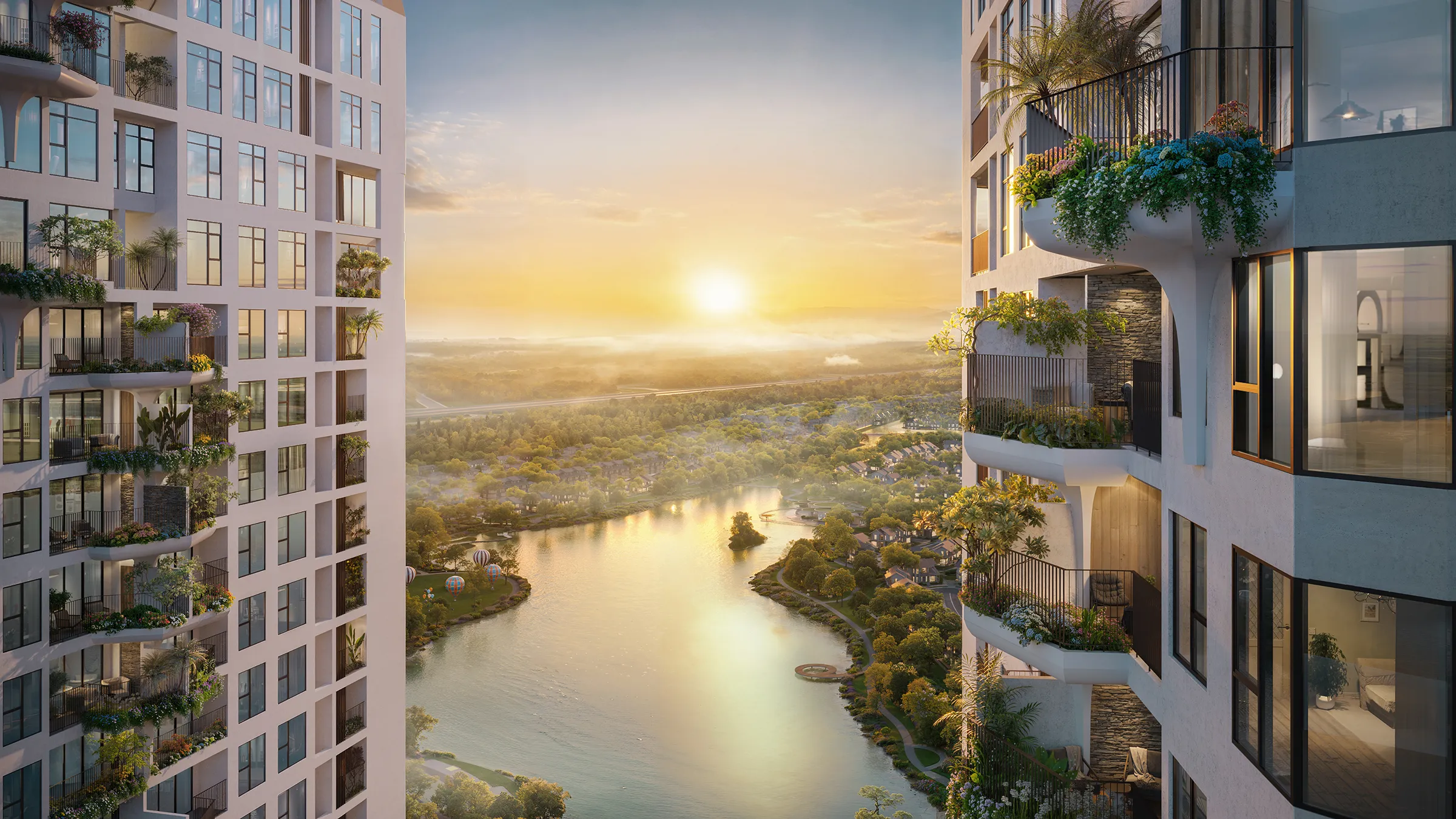 Căn hộ Forest Osen tại đại đô thị Eco Retreat 2PN có vườn vào nhà. Mua bán căn hộ tại Eco Retreat - Phân khu Forest Onsen, Bến Lức, Tây Ninh được đăng bởi NewstarLand.Hình 3