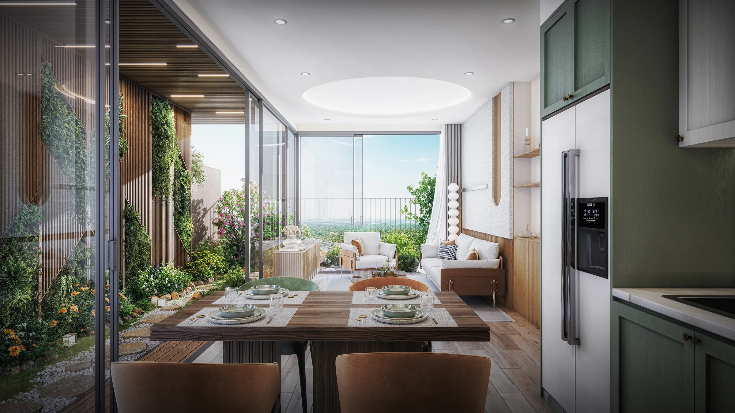 Căn hộ Forest Osen tại đại đô thị Eco Retreat 2PN có vườn vào nhà. Mua bán căn hộ tại Eco Retreat - Phân khu Forest Onsen, Bến Lức, Tây Ninh được đăng bởi NewstarLand.Hình 5