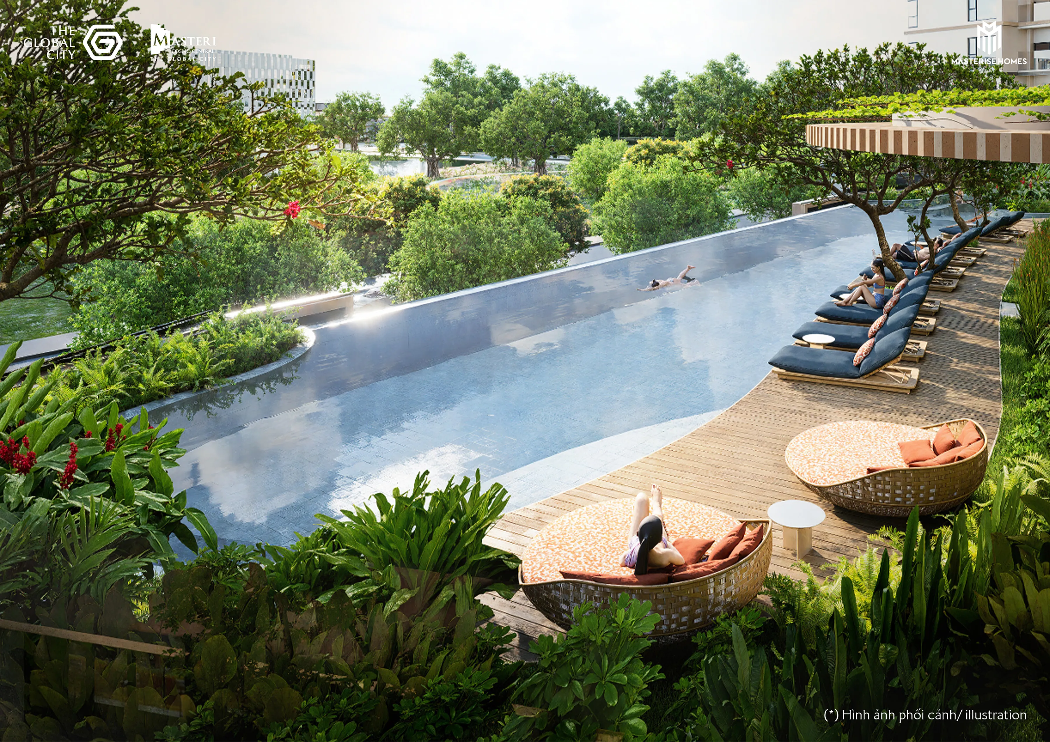 Căn hộ 2PN+ B1-xx-05 thuộc Masteri Cosmo Central - Nexus view hướng nội khu hồ bơi. Mua bán căn hộ tại Masteri Cosmo Central, Khu đô thị The Global City, đường Đỗ Xuân Hợp, Bình Trưng, Hồ Chí Minh được đăng bởi VPI Official.Hình 1