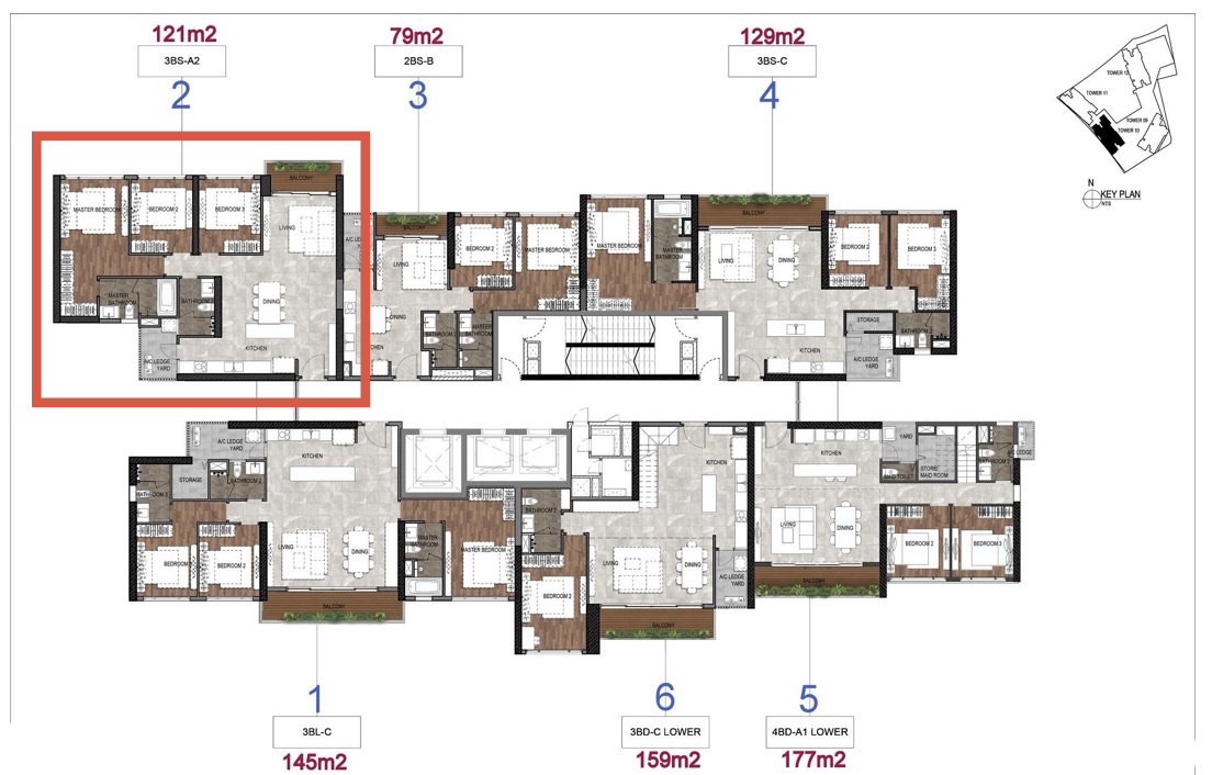 Căn hộ 3PN 02 dự án Infiniti Quận 7 view ban công nhìn thấy hồ bơi, sông Sài Gòn. Mua bán căn hộ tại The Infiniti, số 584 Huỳnh Tấn Phát, Tân Phú, Hồ Chí Minh được đăng bởi VPI Official.Hình 12