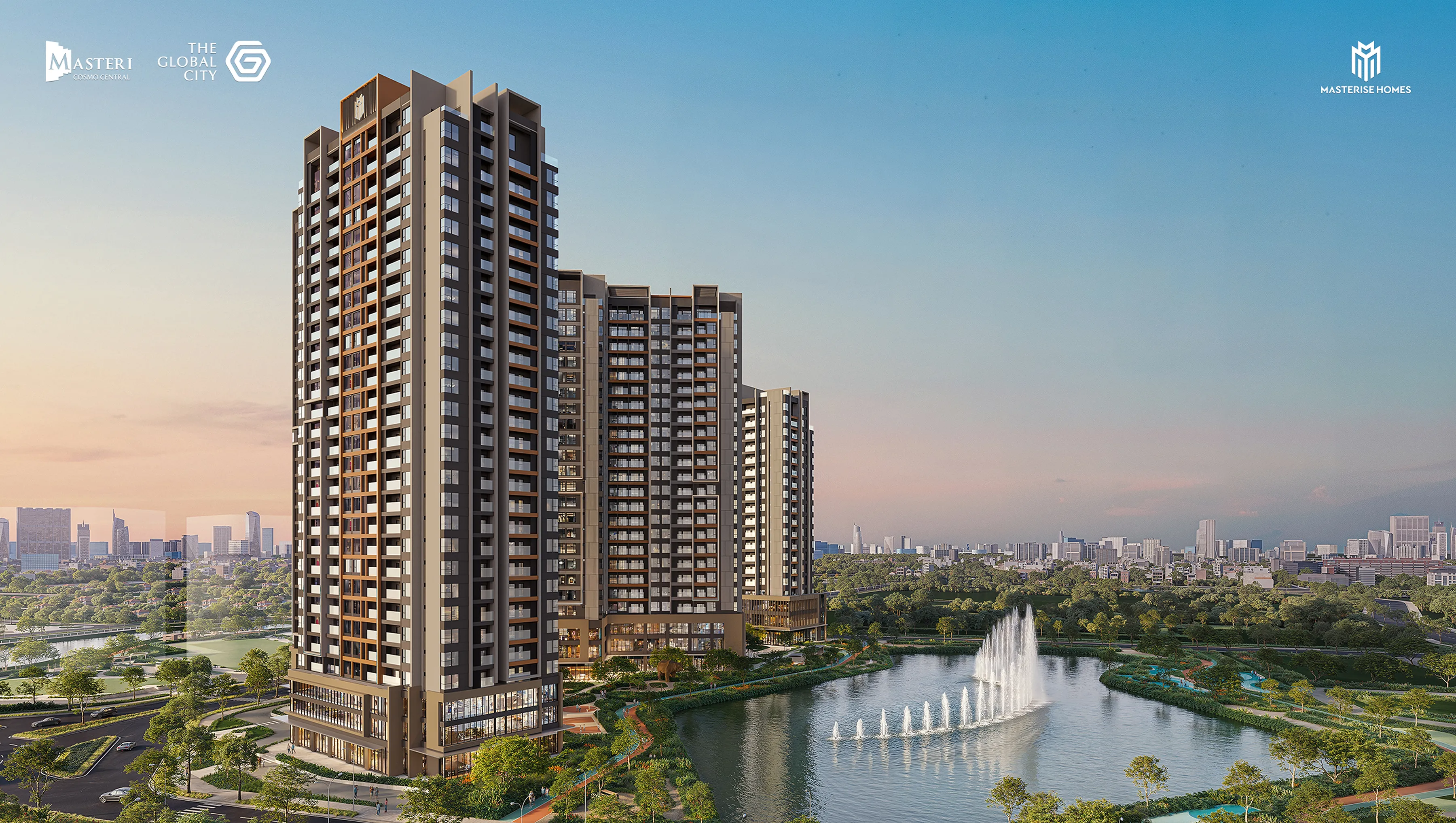 Căn 3 phòng ngủ tại Masteri Cosmo Central - Nexus có hướng view nhạc nước và cánh đồng diều. Mua bán căn hộ tại Masteri Cosmo Central, Khu đô thị The Global City, đường Đỗ Xuân Hợp, Bình Trưng, Hồ Chí Minh được đăng bởi VPI Official.Hình 1