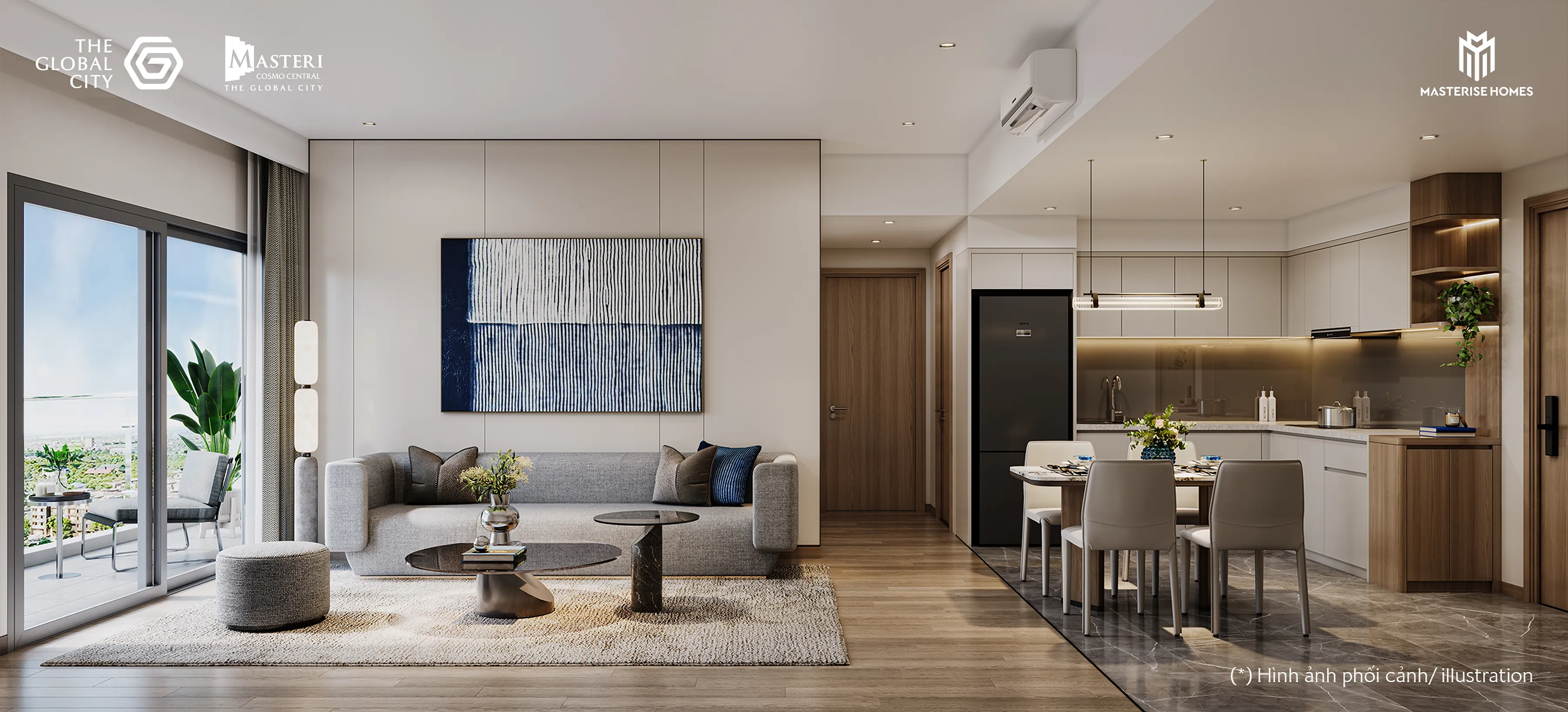 Căn 3 phòng ngủ tại Masteri Cosmo Central - Nexus có hướng view nhạc nước và cánh đồng diều. Mua bán căn hộ tại Bình Trưng, Hồ Chí Minh được đăng bởi VPI Official