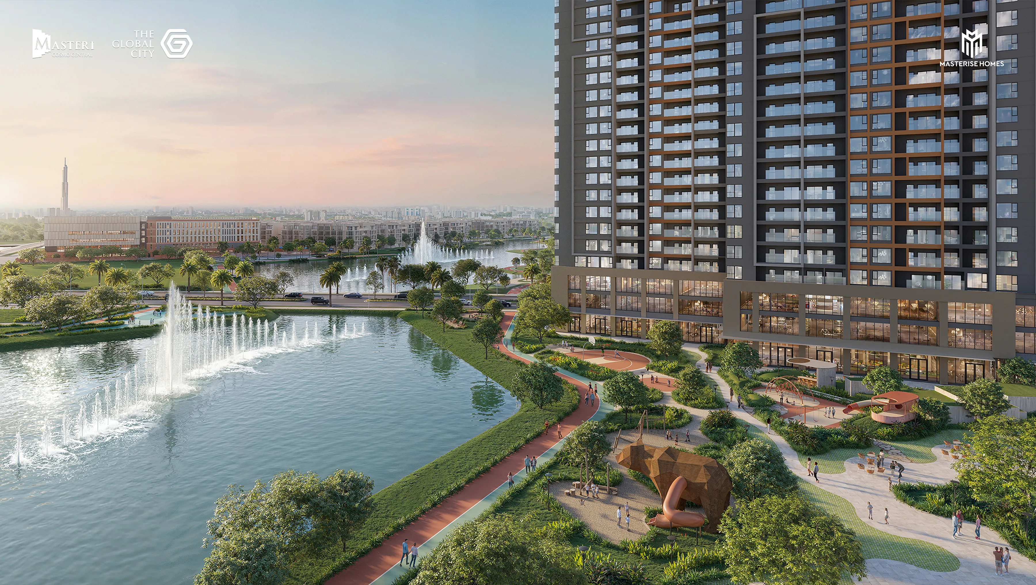 Căn 3 phòng ngủ tại Masteri Cosmo Central - Nexus có hướng view nhạc nước và cánh đồng diều. Mua bán căn hộ tại Masteri Cosmo Central, Khu đô thị The Global City, đường Đỗ Xuân Hợp, Bình Trưng, Hồ Chí Minh được đăng bởi VPI Official.Hình 4