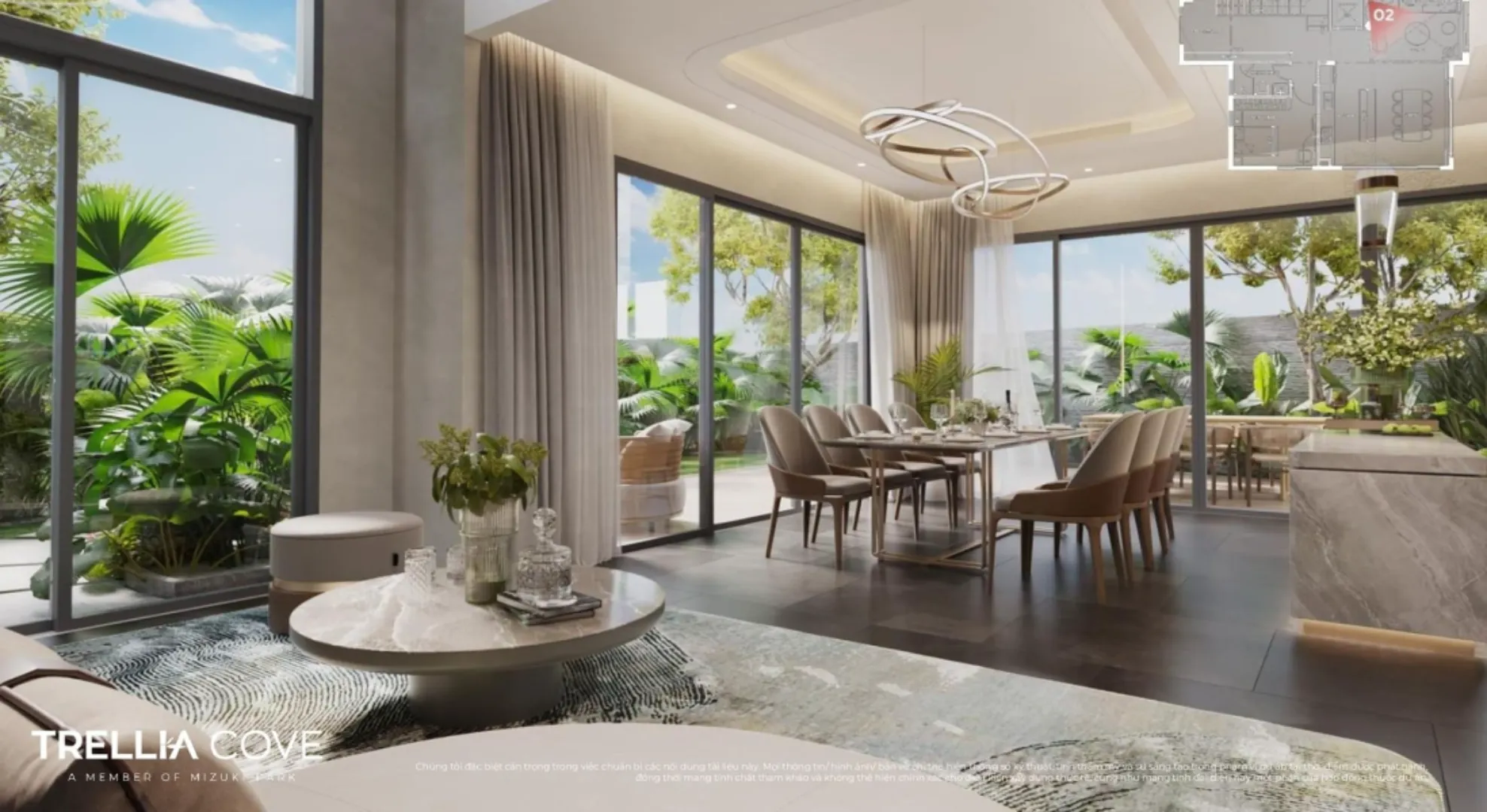 Căn 2PN TC2-xxx.0x Trellia Cove Biếu Tượng Sống Giữa Mizuki Park. Mua bán căn hộ tại Trellia Cove, đường Nguyễn Văn Linh, Bình Chánh, Hồ Chí Minh được đăng bởi VPI Official.Hình 2