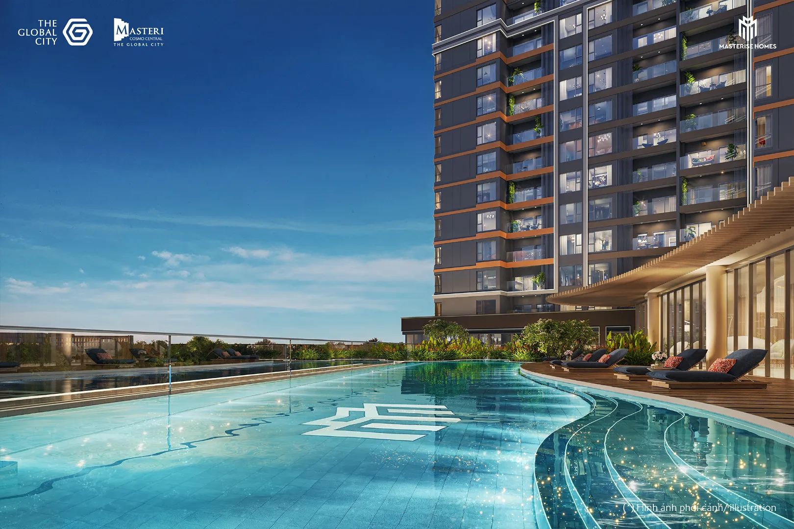 Căn Hộ 2PN B1-xx-16 Tại Masteri Cosmo Central View Hướng Về Nội Khu Và Hồ Bơi. Mua bán căn hộ tại Khu đô thị The Global City, đường Đỗ Xuân Hợp, Bình Trưng, Hồ Chí Minh được đăng bởi VPI Official.Hình 4