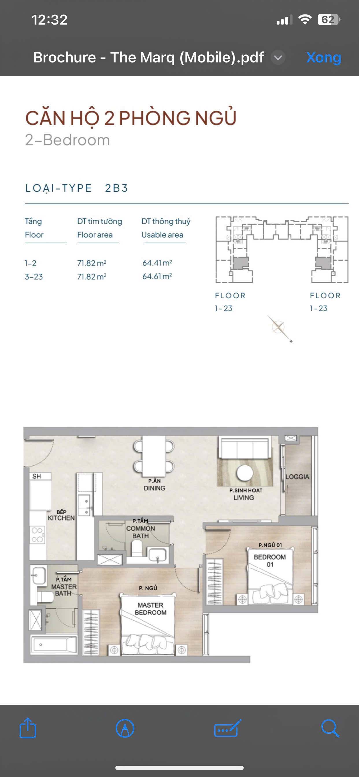 CHO THUÊ CĂN HỘ 2PN THE MARQ 72M² BXX06– TẦNG TRUNG – VIEW NỘI KHU – GIÁ 40 TRIỆU/THÁNG. Cho thuê căn hộ tại The MarQ, Sài Gòn, Hồ Chí Minh được đăng bởi VPI Official.Hình 10