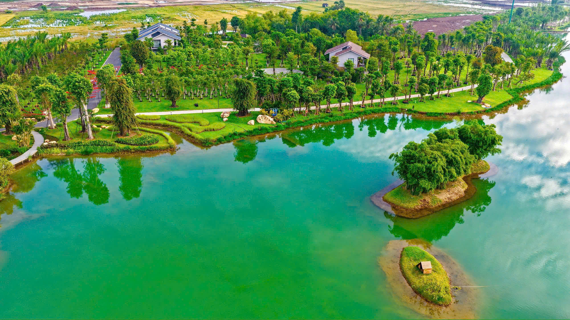 Biệt thự đơn lập Eco Retreat View cung đường tắm rừng 8km. Mua bán biệt thự tại Eco Retreat, Nguyễn Hữu Trí, Bến Lức, Tây Ninh được đăng bởi VPI Official.Hình 12